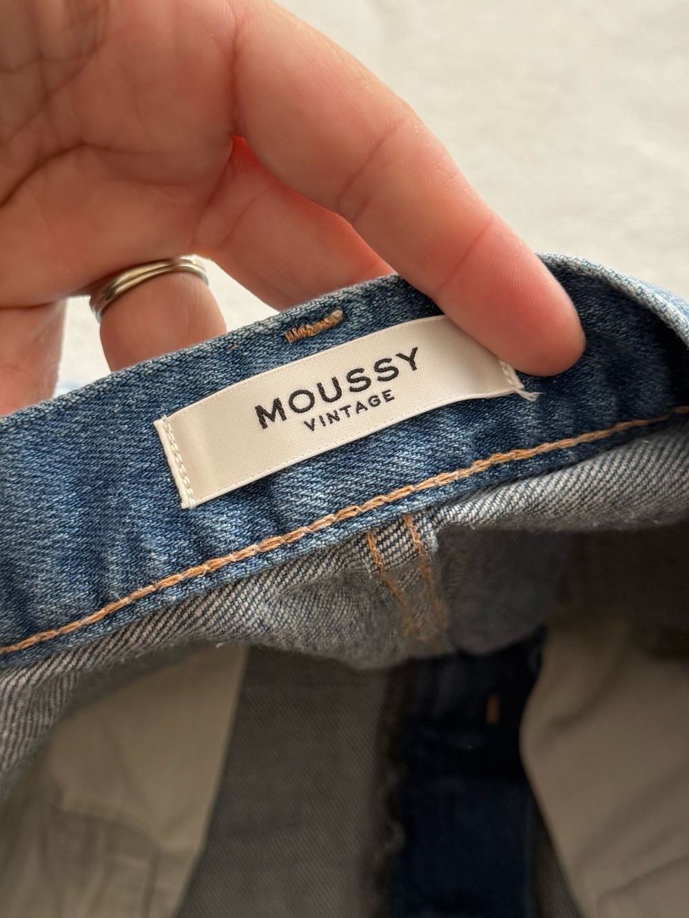 MOUSSY MV Lenwood Skinny Distressed Jeans in Blue Size 28 - Picture 6 of 11